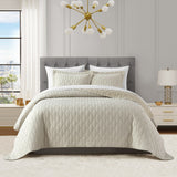 Chic Home Nya 3-Piece Geomertric Hexagon Pattern Quilt Set