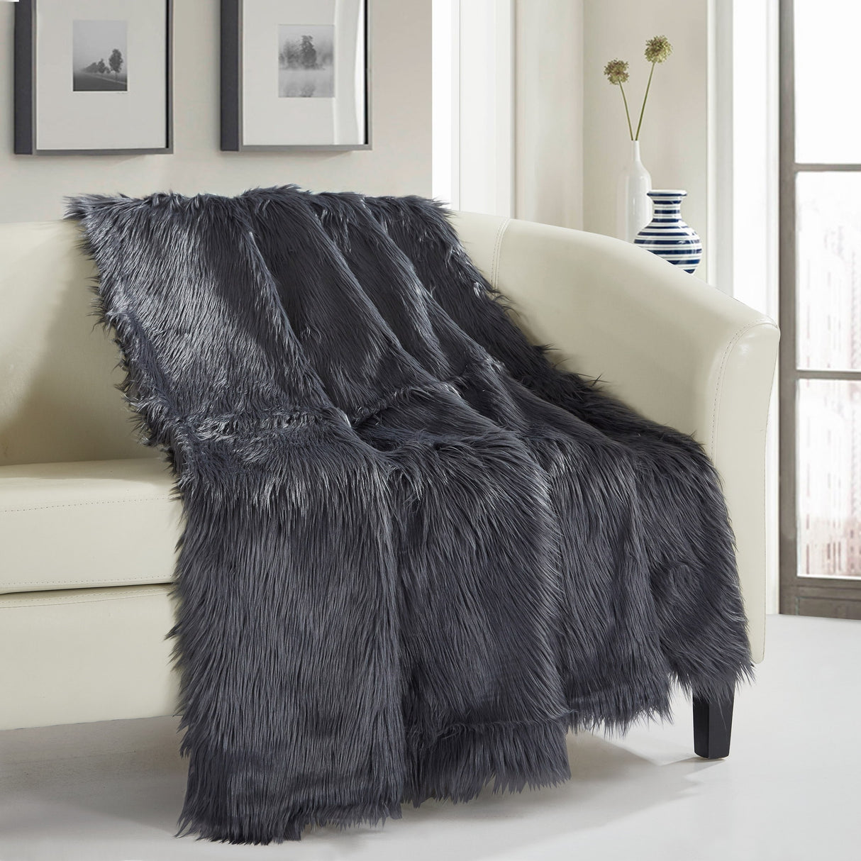 Chic Home Ruffa Faux Fur Ultra Plush Micromink Throw
