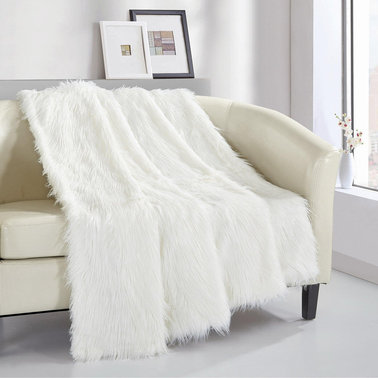 Chic Home Ruffa Faux Fur Ultra Plush Micromink Throw