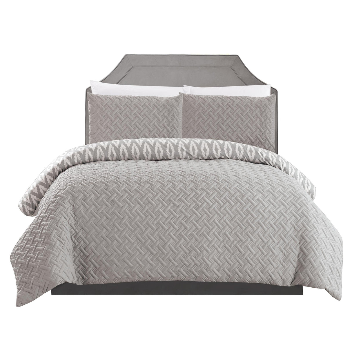 Chic Home Sabina 3 Piece and Embroidered Reversible Comforter Set