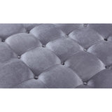 Chic Home Samson Clear Acrylic Legs Velvet Button-tufted Ottoman