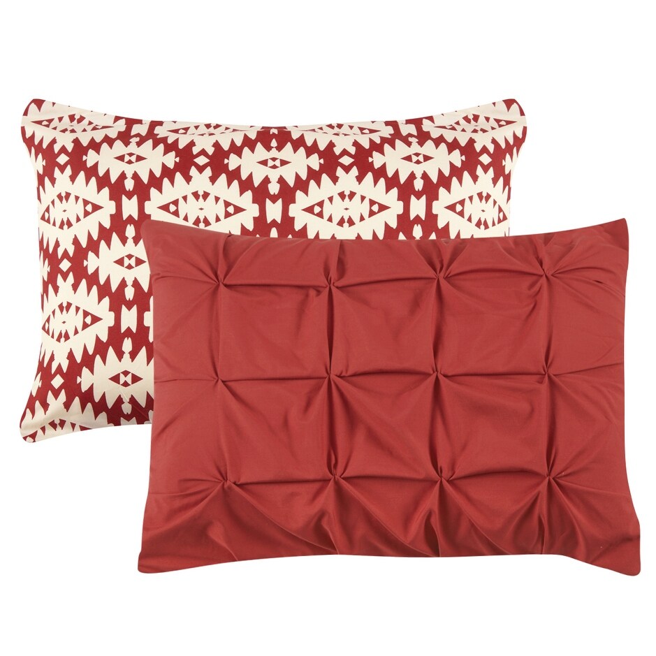 Chic Home Yabin, 10-piece Reversible Bed in a Bag Comforter Set, Red