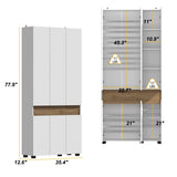 Chic Shoe Rack with Adjustable Poles and Multi-Compartment Storage