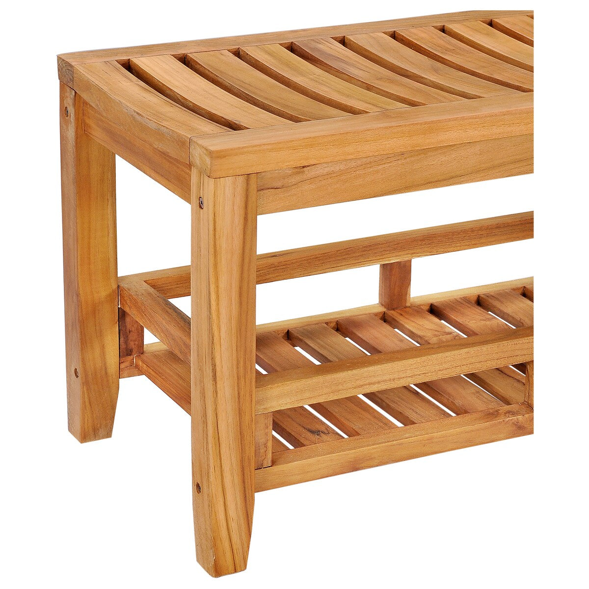 Chic Teak Bahama Teak Wood Shower Stool / Patio Bench, 47 inch