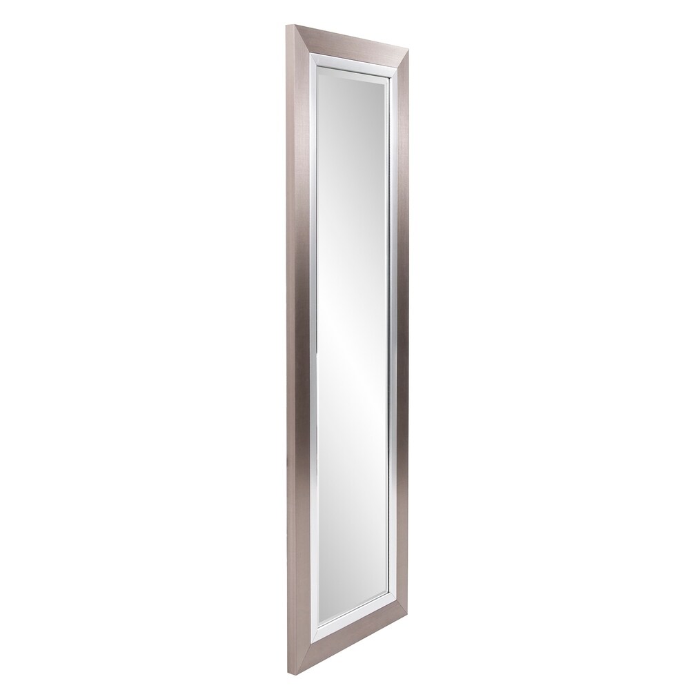 Allan Andrews Brushed Silver Decorative Chicago Wall Mirror - 17.1/4" x 53.1/2" x 1"