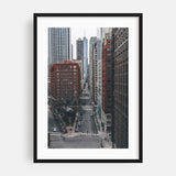 Chicago Illinois Down the Road Photography Urban Art Print/Poster