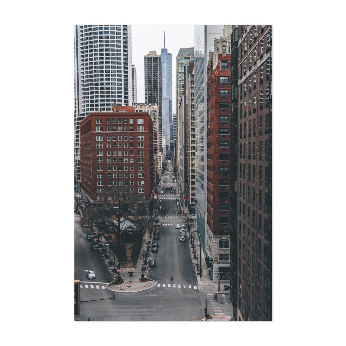 Chicago Illinois Down the Road Photography Urban Art Print/Poster