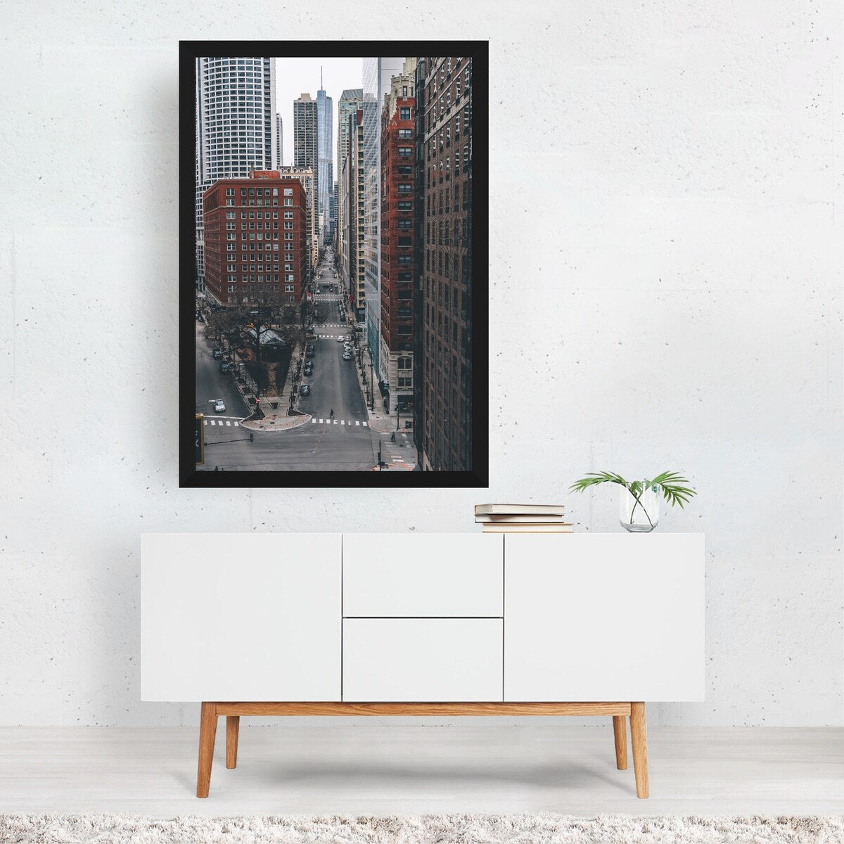 Chicago Illinois Down the Road Photography Urban Art Print/Poster