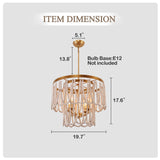 Chichoice Wood Beaded Chandelier Coastal Pendant Light Modern Farmhouse for Living Room, Bedroom, Dining Room, Kitchen