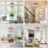 Chichoice Wood Beaded Chandelier Coastal Pendant Light Modern Farmhouse for Living Room, Bedroom, Dining Room, Kitchen