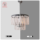 Chichoice Wood Beaded Chandelier Coastal Pendant Light Modern Farmhouse for Living Room, Bedroom, Dining Room, Kitchen
