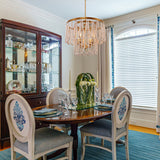 Chichoice Wood Beaded Chandelier Coastal Pendant Light Modern Farmhouse for Living Room, Bedroom, Dining Room, Kitchen