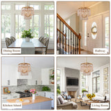 Chichoice Wood Beaded Chandelier Coastal Pendant Light Modern Farmhouse for Living Room, Bedroom, Dining Room, Kitchen
