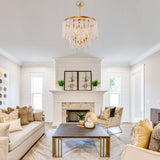 Chichoice Wood Beaded Chandelier Coastal Pendant Light Modern Farmhouse for Living Room, Bedroom, Dining Room, Kitchen