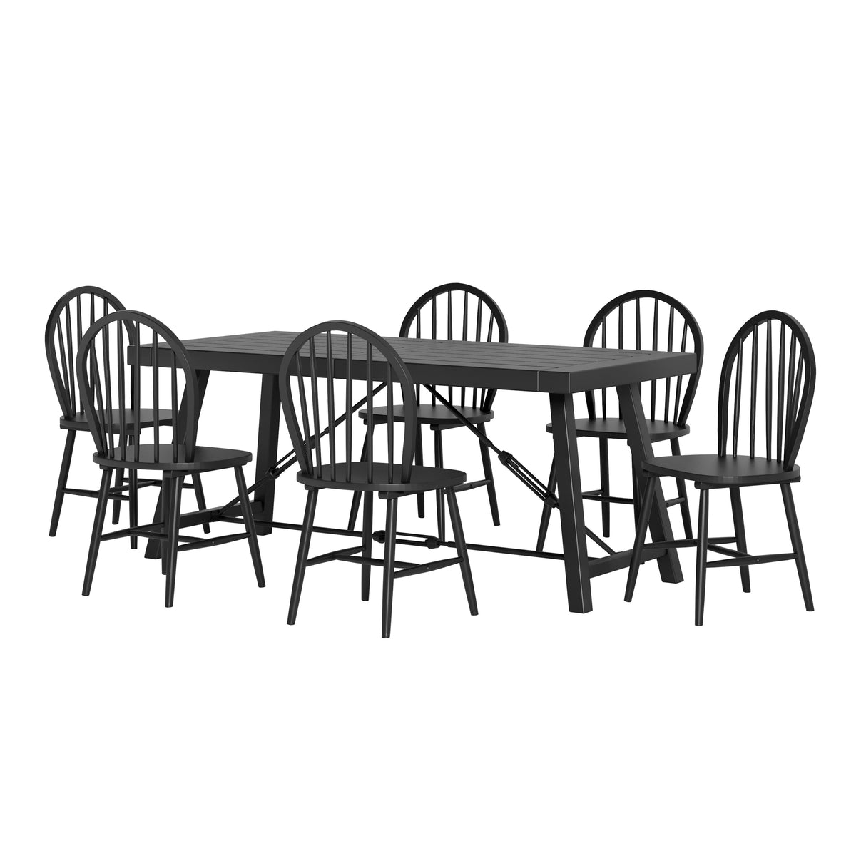 Chilacot Iron and Wood 7 Piece Dining Set by Christopher Knight Home