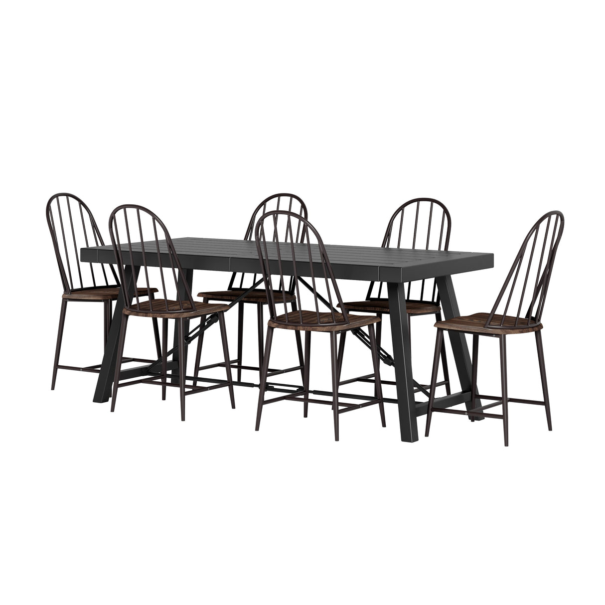 Chilacot Iron and Wood 7 Piece Dining Set by Christopher Knight Home