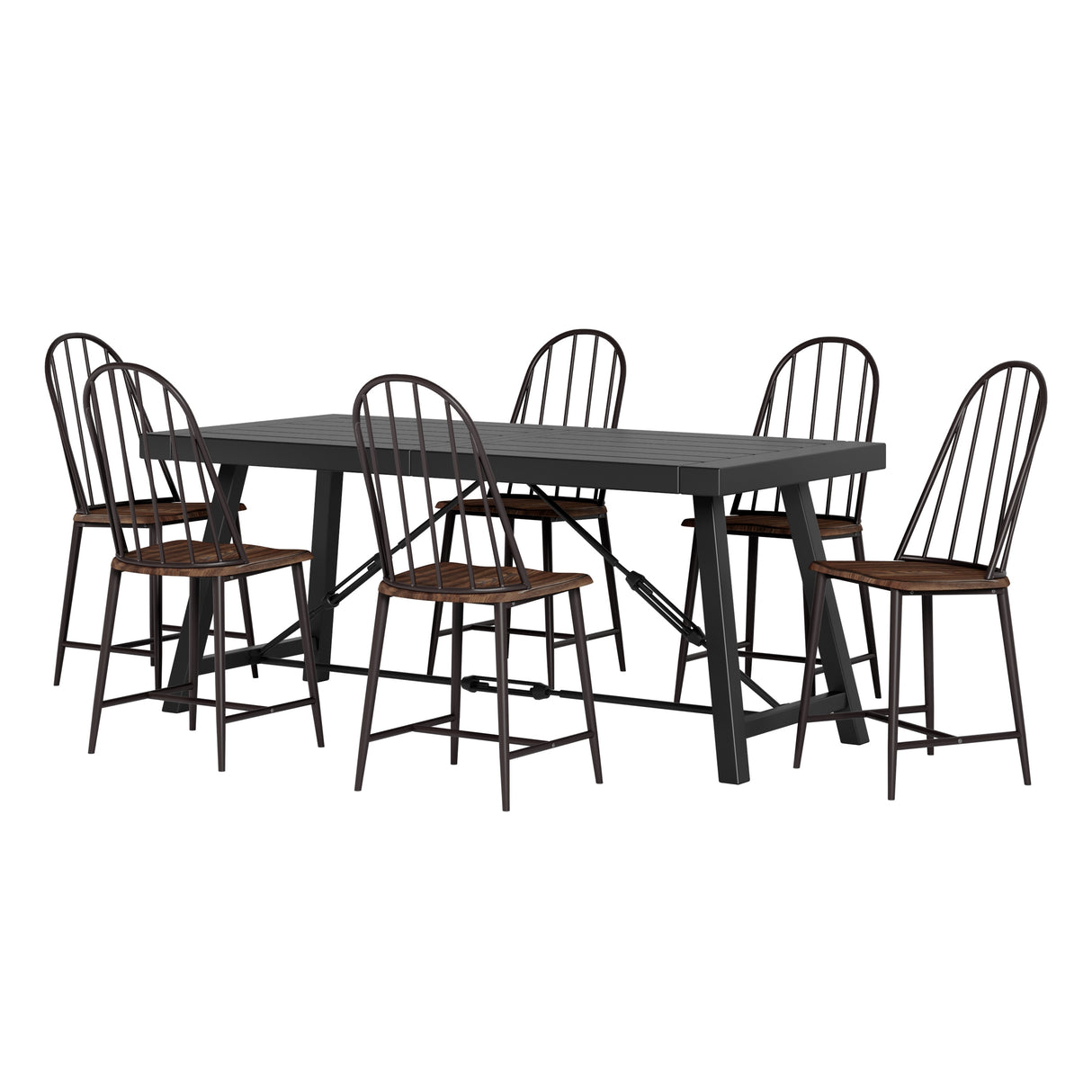 Chilacot Iron and Wood 7 Piece Dining Set by Christopher Knight Home