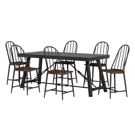Chilacot Iron and Wood 7 Piece Dining Set by Christopher Knight Home