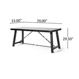 Chilacot Iron and Wood 7 Piece Dining Set by Christopher Knight Home