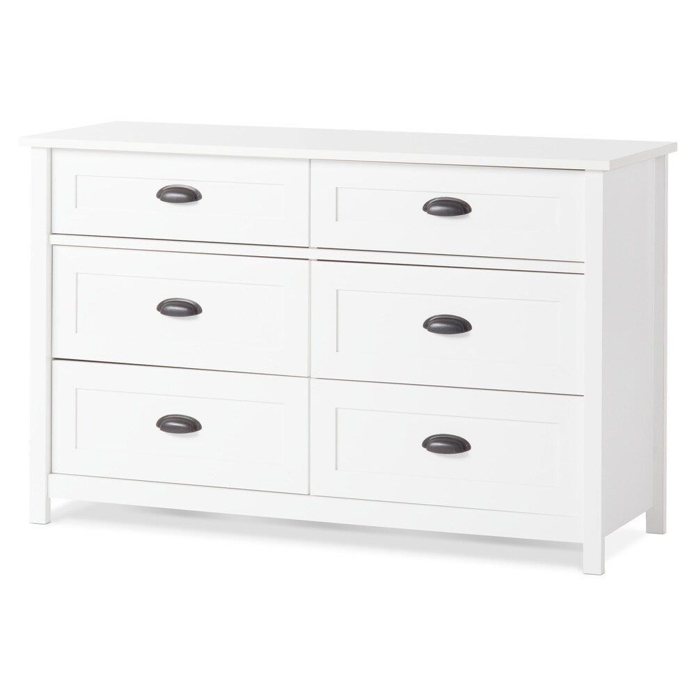 Child Craft Abbott Matte White Ready to Assemble Double Dresser