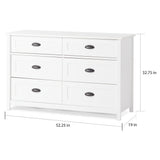 Child Craft Abbott Matte White Ready to Assemble Double Dresser