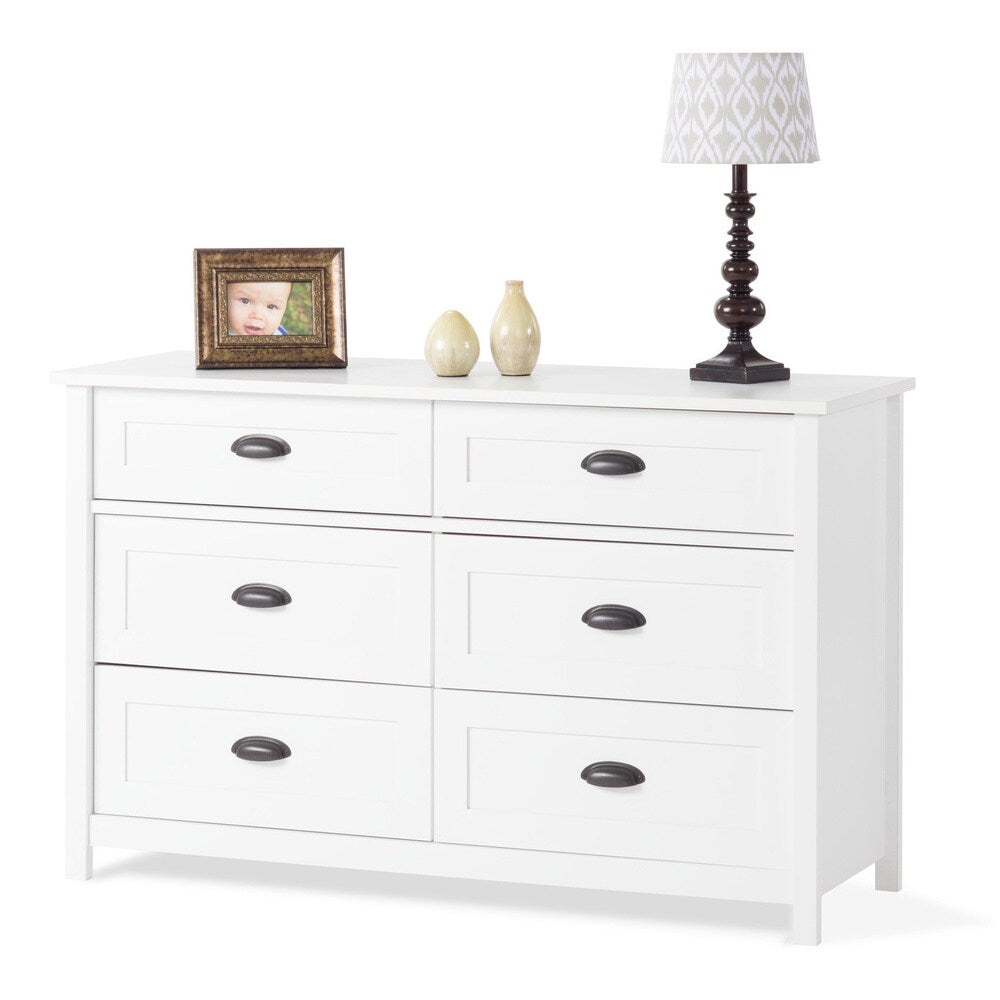 Child Craft Abbott Matte White Ready to Assemble Double Dresser