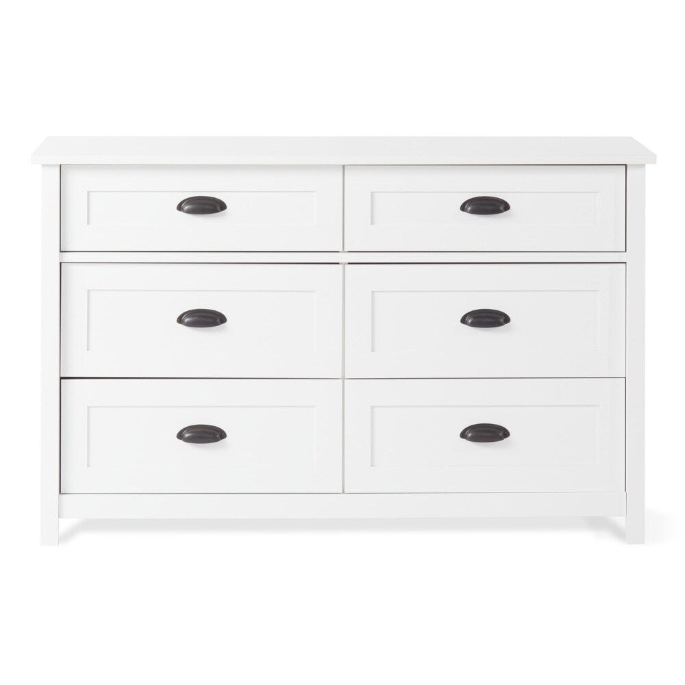 Child Craft Abbott Matte White Ready to Assemble Double Dresser