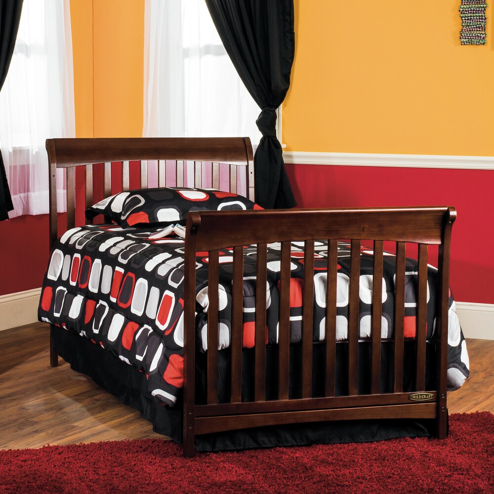Child Craft Ashton Mini 4-in-1 Convertible Crib in Select Cherry