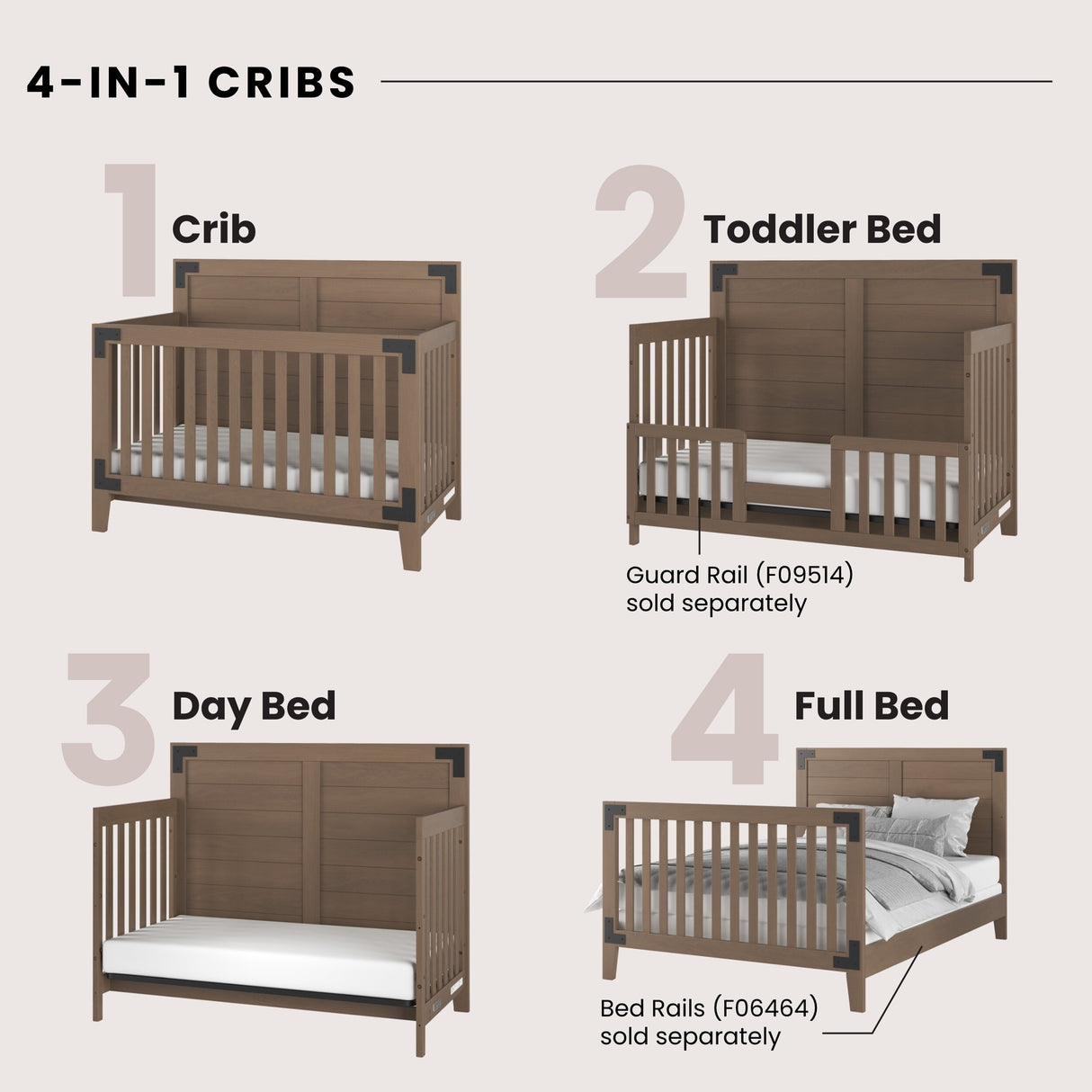 Child Craft Lucas 4-in-1 Convertible Baby Crib