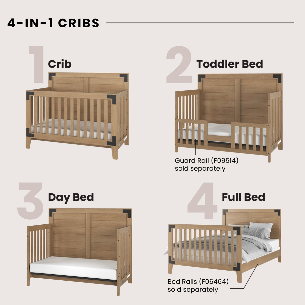 Child Craft Lucas 4-in-1 Convertible Baby Crib