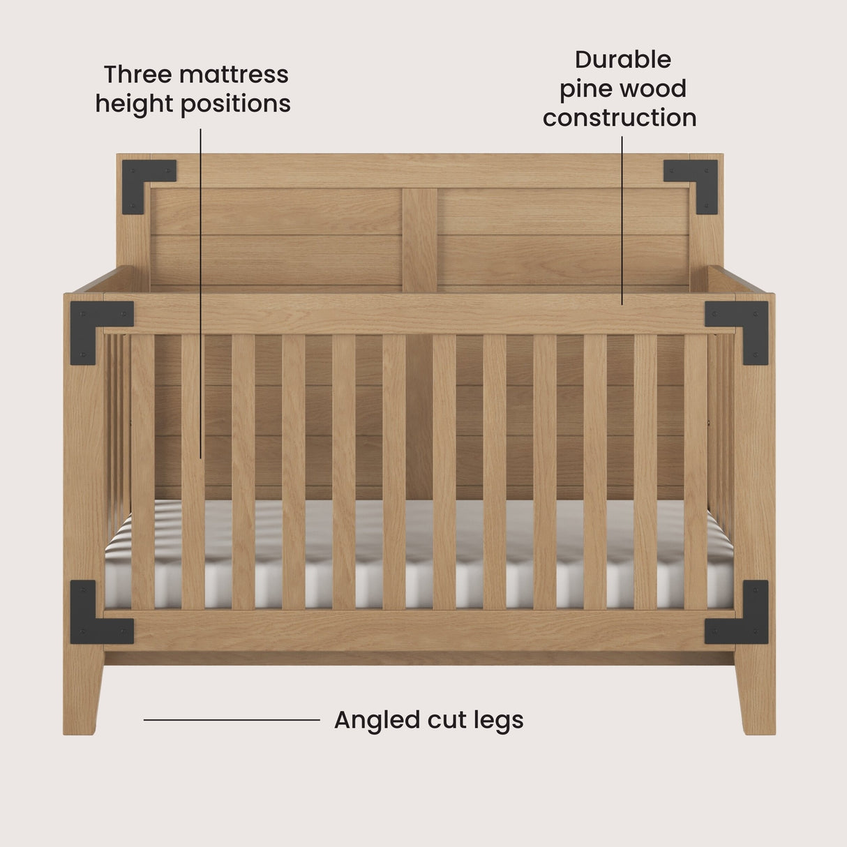Child Craft Lucas 4-in-1 Convertible Baby Crib