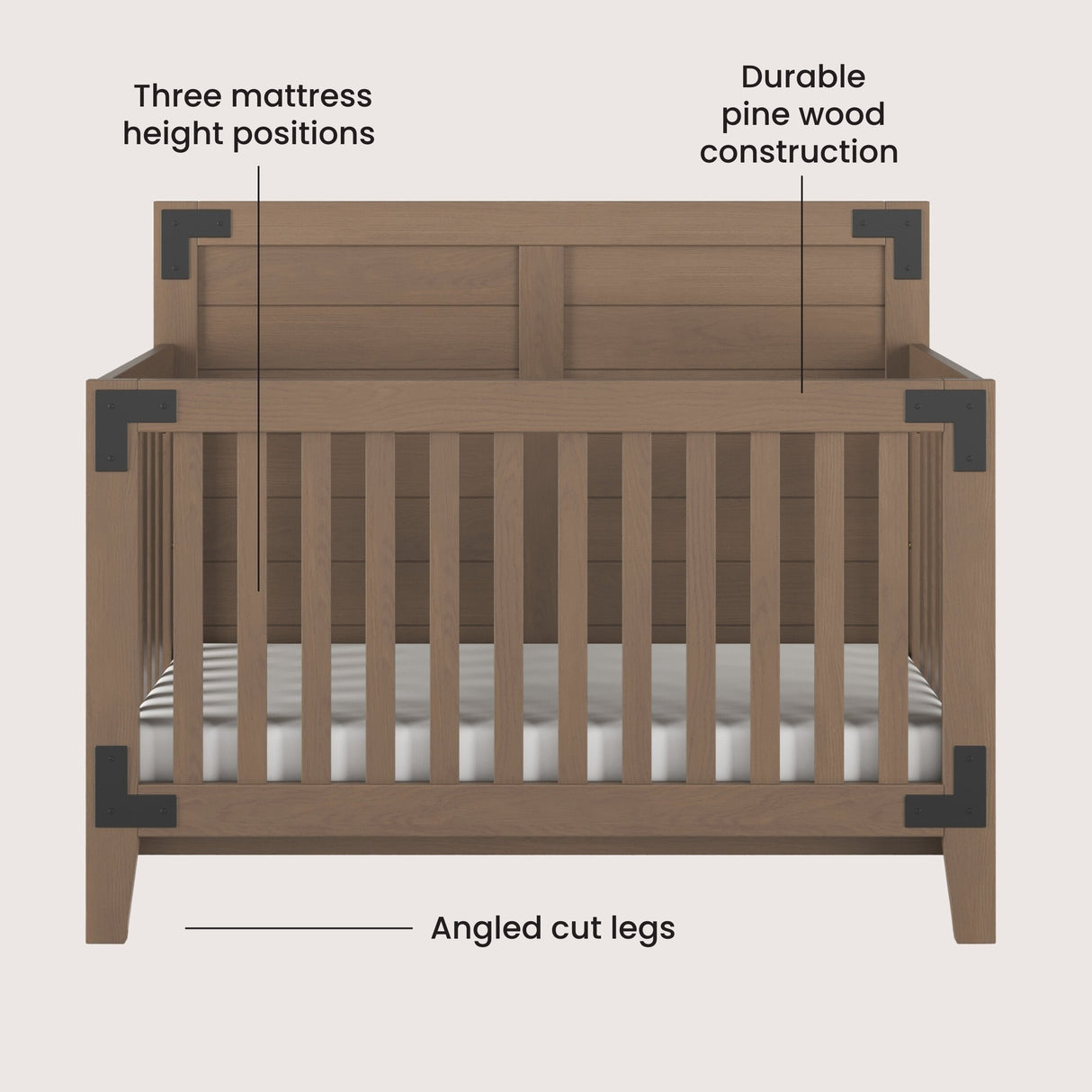 Child Craft Lucas 4-in-1 Convertible Baby Crib