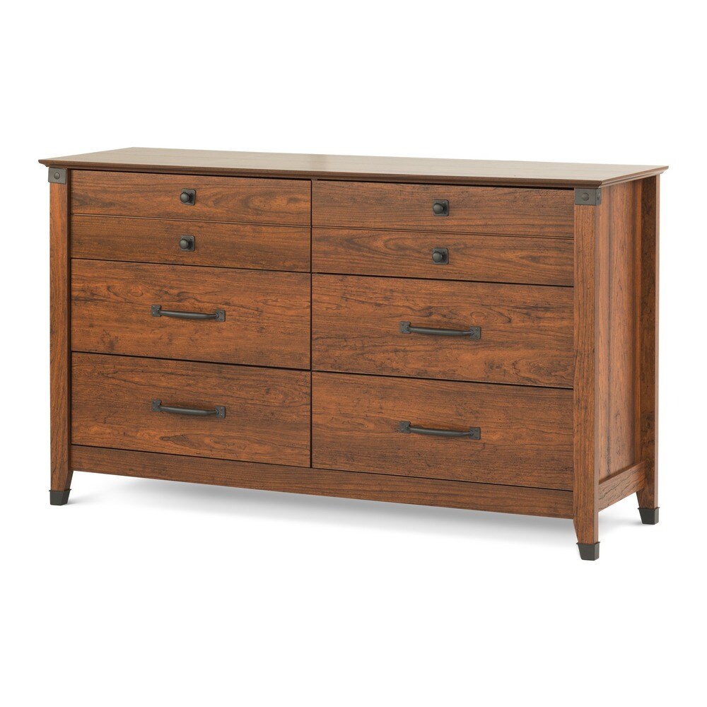 Child Craft Rustic 6-Drawer Double Dresser, Coach Cherry