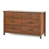 Child Craft Rustic 6-Drawer Double Dresser, Coach Cherry