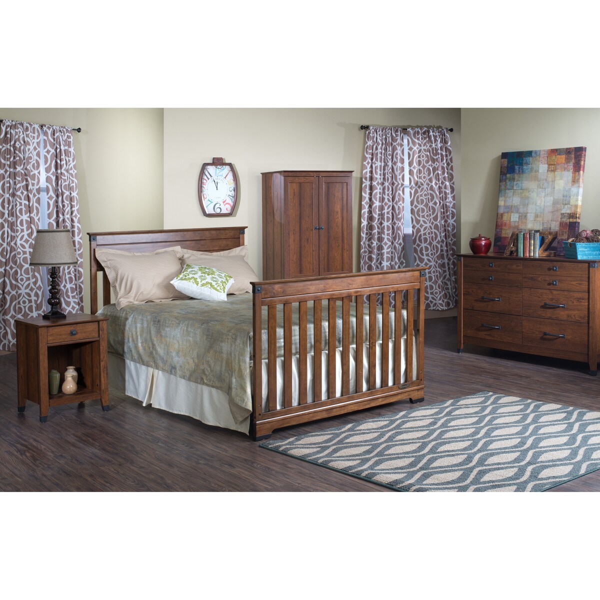 Child Craft Rustic 6-Drawer Double Dresser, Coach Cherry