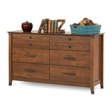 Child Craft Rustic 6-Drawer Double Dresser, Coach Cherry