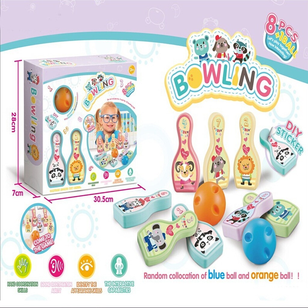Children's Cartoon Outdoor Mini Bowling Game For Fun Games, Team Sports