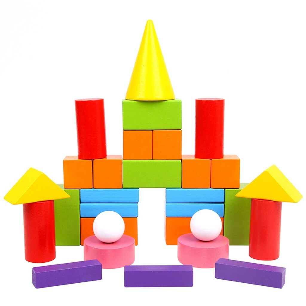 Children's Educational Toys Fairy Building Blocks Tower Game - Green - Green