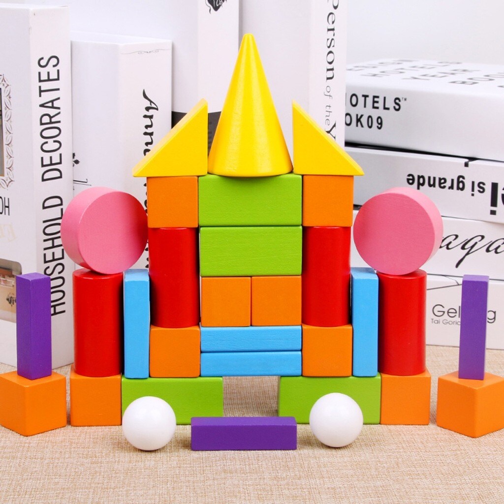 Children's Educational Toys Fairy Building Blocks Tower Game - Green - Green