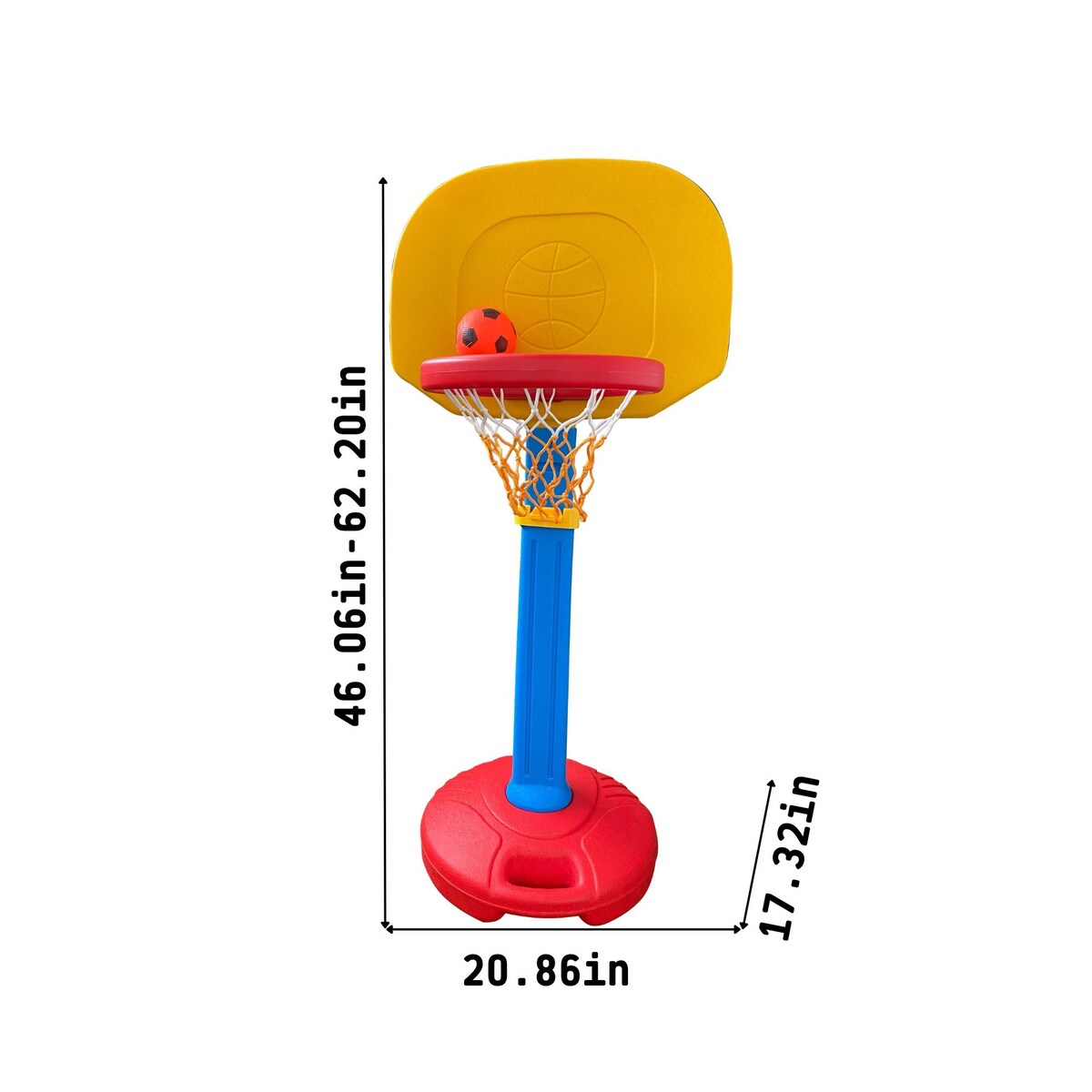 Children's outdoor indoor basketball frame toy sports adjustable height