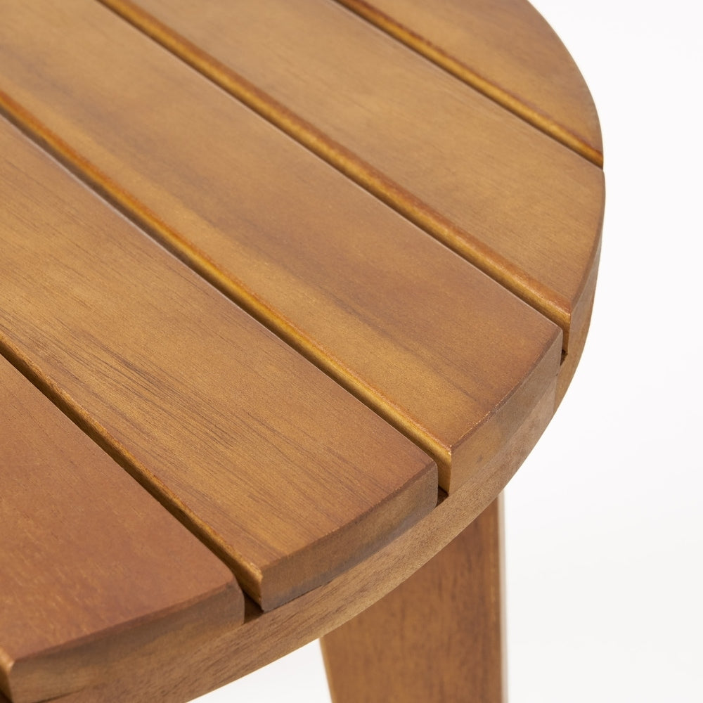 Chilian Outdoor 2 Seater Acacia Wood Club Chairs and Side Table Set by Christopher Knight Home