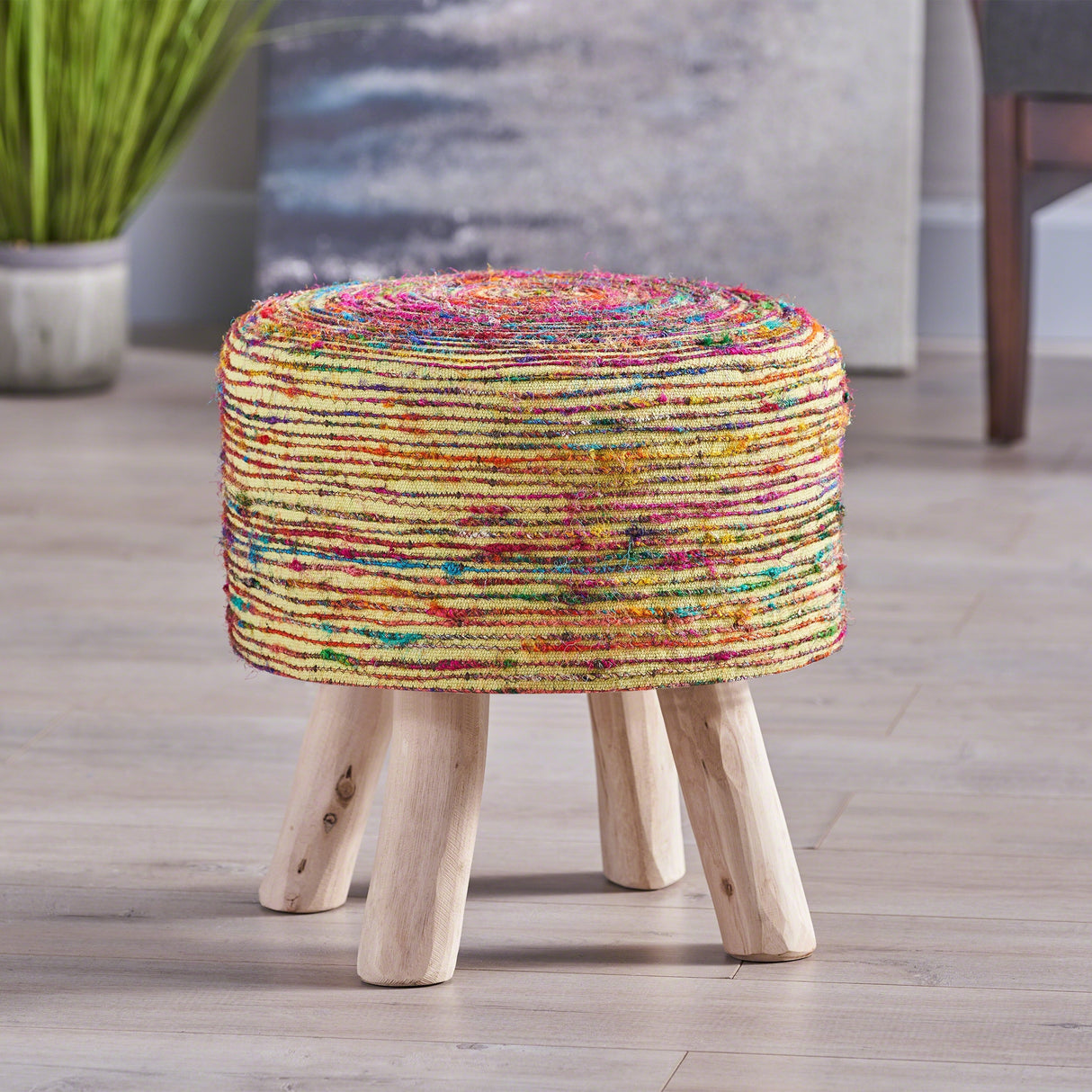 Chiloquin Silk Swirl Stool by Christopher Knight Home
