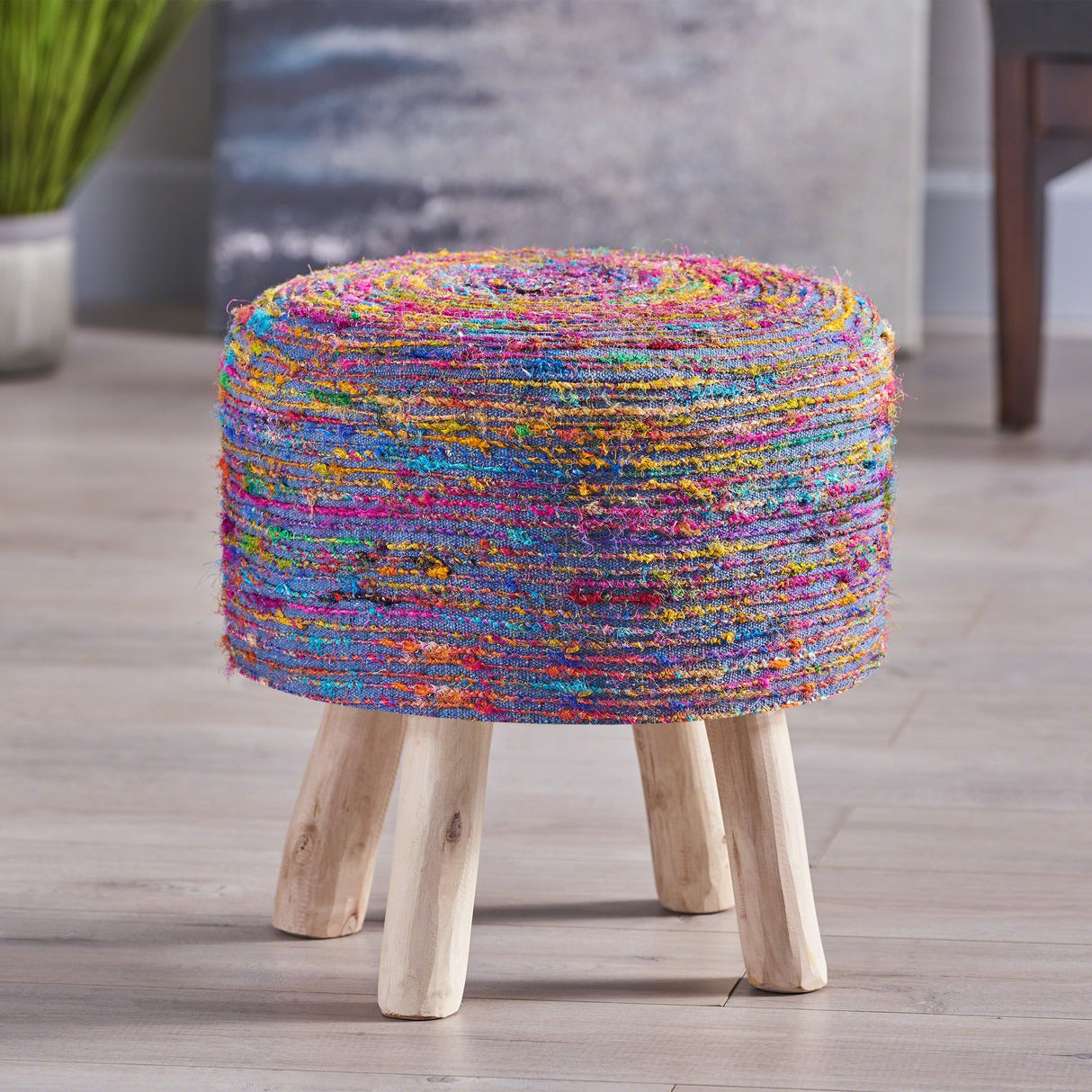 Chiloquin Silk Swirl Stool by Christopher Knight Home