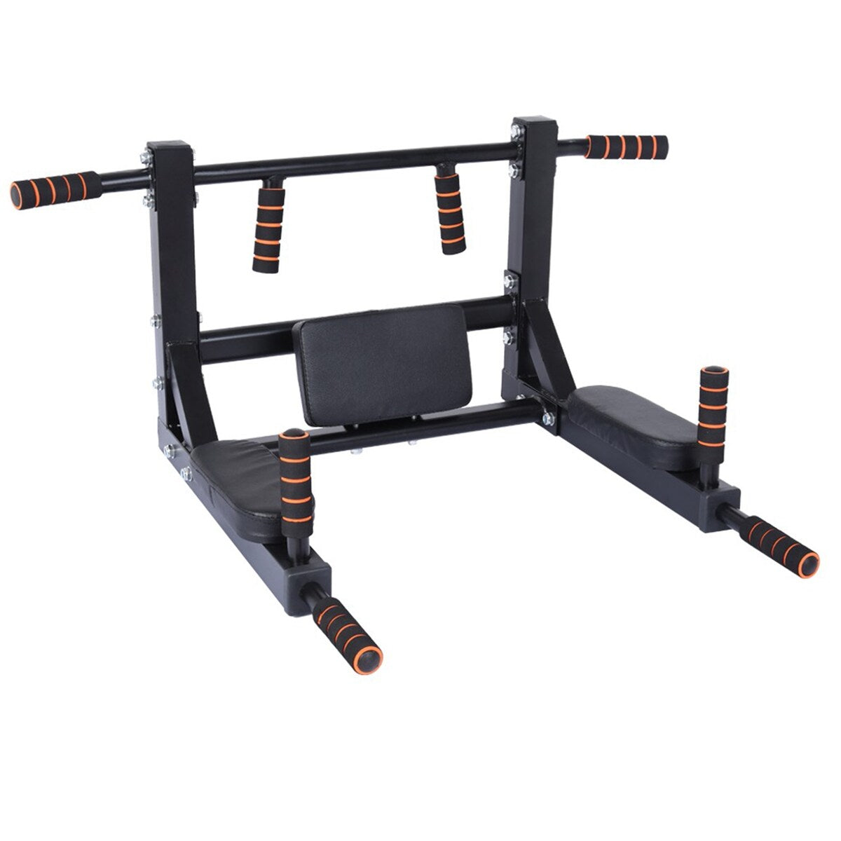 Chin Up Rod Wall Mounted Pull Up Bar Home Indoor Fitness Multifunctional Full Body Pull Rod 440LB Exercise Black