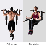 Chin Up Rod Wall Mounted Pull Up Bar Home Indoor Fitness Multifunctional Full Body Pull Rod 440LB Exercise Black