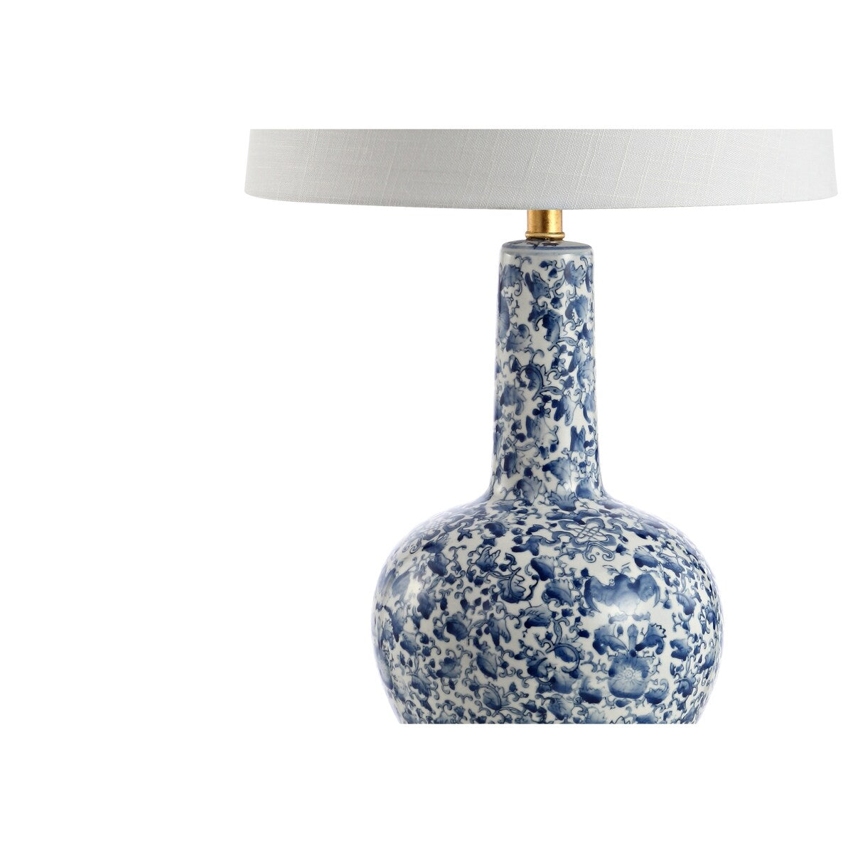 Chinois 30" Ceramic/Iron Classic Cottage LED Table Lamp, Blue/White by JONATHAN Y