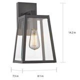 Chloe Lighting Transitional 1-light Black Outdoor Wall Lantern