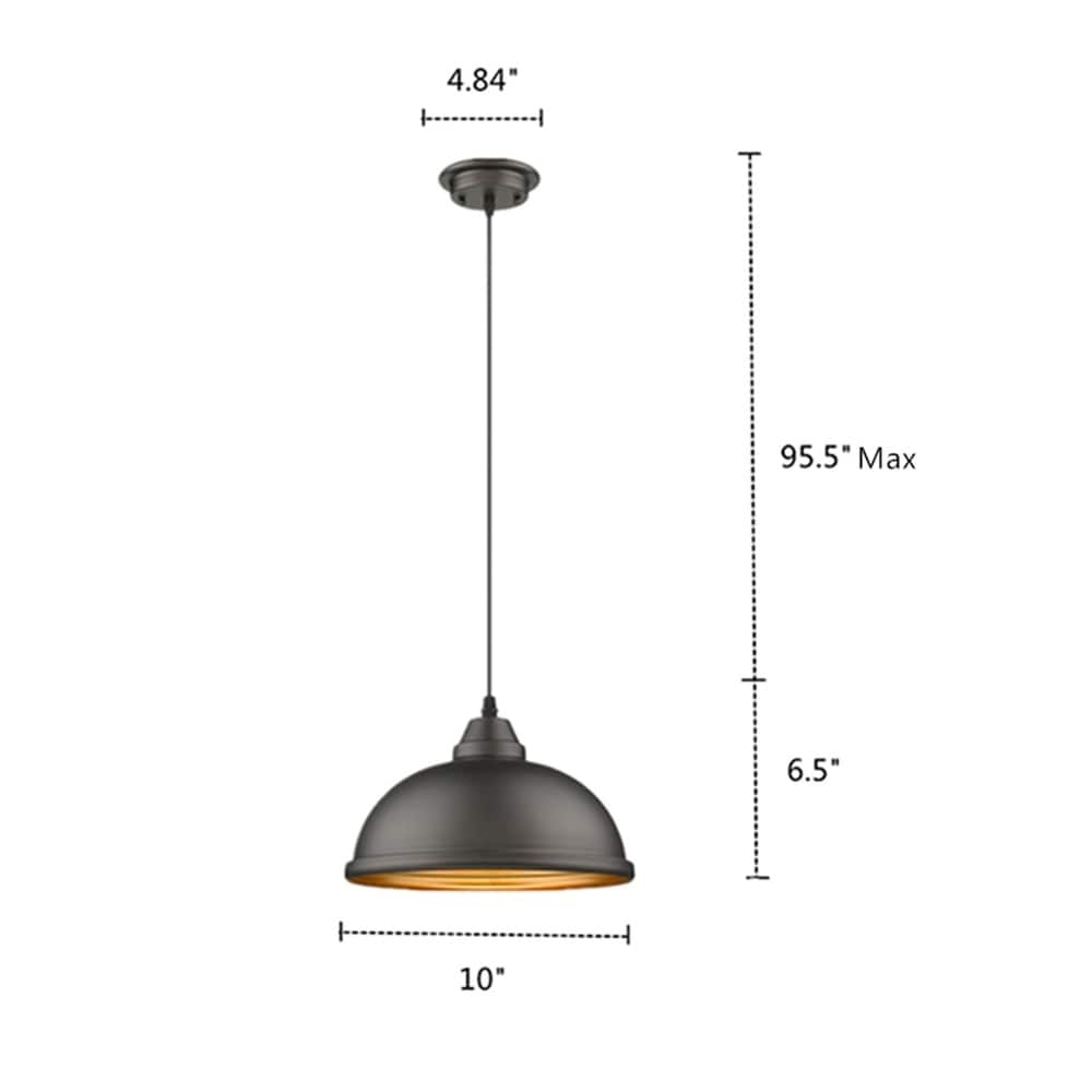 Transitional 1-light Oil Rubbed Bronze Pendant