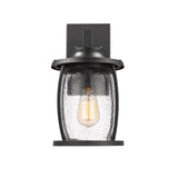 Transitional 1-light Textured Black Outdoor Wall Sconce