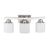 Chloe Transitional 3-light Brushed Nickel Bath/Vanity Light